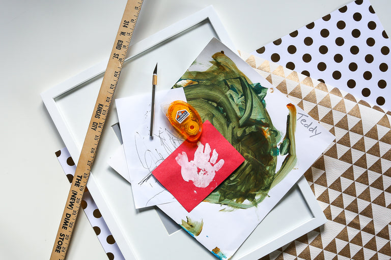 a 5-minute DIY kids’ art display that'll make it look like a masterpiece